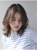黒髪/クラゲヘアー/オリーブグレー/小顔/ココアベージュ