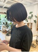 大人可愛いショートボブ☆20代30代40代　うる艶ブラック