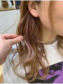 【lond printemps水野】イヤリングカラーシールエクステピンク