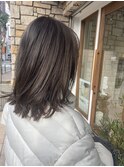 大人可愛いミディアム｜グレージュアッシュ/20代30代40代50代