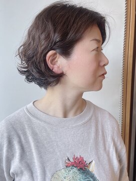 モリオフロムロンドン 原宿本店(morio from London) 【morio原宿】前髪なしボブパーマ　ゆるふわボブ　骨格矯正