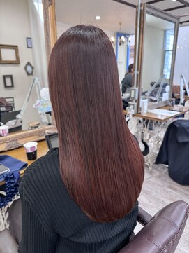 ラボヌールヘアーノーブル 新越谷店(La Bonheur hair noble) 極上髪質改善/ブリーチ無しピンクブラウン