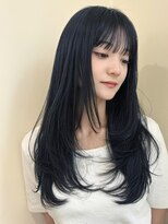 コート 表参道(Cote)&nbsp;Cote 美髪/ブルーブラック/セミディ/シアーカラー/韓国レイヤー