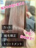 【縮毛矯正特化☆中井指名】カット＋縮毛矯正+トリートメント ￥11550