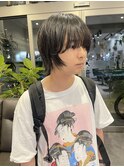 メンズボブウルフ