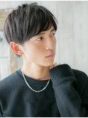 20代30代ブラック斜めバング重めマッシュパーマf戸田公園