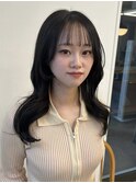 札幌ミディアム　暗髪レイヤーミディアム