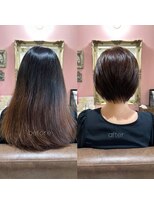 ヘアーアンドカラー プラーチェ(hair&color Plaatje) ばっさりショートボブ　30代/40代/50代/60代