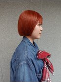 【ami style】オレンジボブ　ボブカット　オレンジカラー