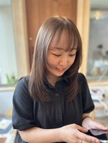 サロンドオクシー(Salon de OXY)&nbsp;ブリーチ無しグレージュ　顔周りレイヤースタイル