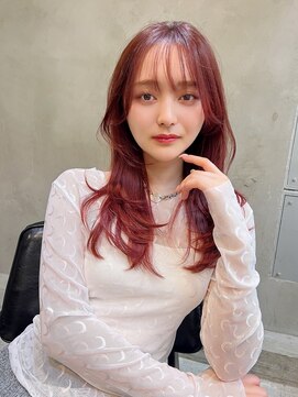 エイミー(Aimee) Aimee 町田 ワインレッド×レイヤーカット