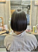 秋の大人上品◎ダークアッシュミニボブ艶髪×暗髪