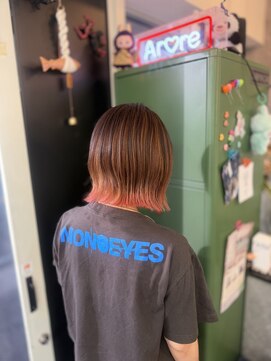 アラレ(ARARE) アンブレラ/裾カラー/レイヤーボブ