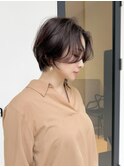 大人美人ショート/ブラウンベージュ/ツヤ髪【岡村大介】