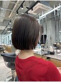 イメチェンヘアスタイルピンクベージュ前髪カタログ博多学割ボブ