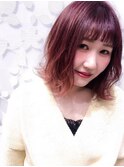 ボブ☆ピンクグラデーション☆ハイライト