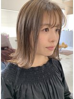 フィル(fil)&nbsp;シースルーバング/ミディアム／ミルクティーベージュ