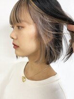 サンク 原宿 表参道(cinq)&nbsp;ミルクティーベージュダブルカラーインナーカラーケアブリーチ