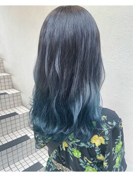 フロート 小阪店(float) グラデーションカラー_マロンベージュ Aラインボブ かきあげ