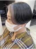 横浜★ポイントブリーチ顔まわりに大人デザイン