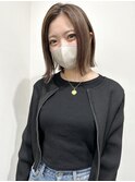 【Anli☆岩瀬萌】切りっぱなしボブ ハイライト ミルクティー