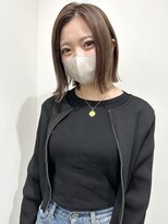 アンリ(Anli) 【Anli☆岩瀬萌】切りっぱなしボブ ハイライト ミルクティー
