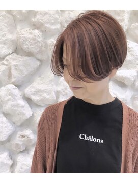 ルア モアナ バイ ヘッドライト 小田原2号店(Lua Moana by HEADLIGHT) #ピンクベージュ#ハンサムショート#刈り上げ