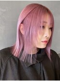 ピンクベージュ/くすみピンク/ブリーチ/