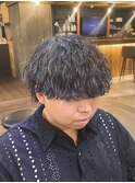 波巻きパーマ×マッシュウルフ
