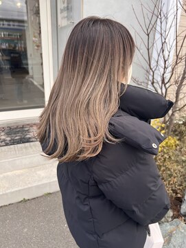 ヘアサロン ワンワールド(Hair Salon One World) バレイヤージュ風カラー