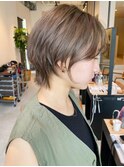 丸みボブ/似合わせカット/アッシュブラウン
