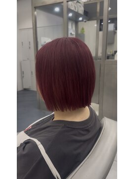 トゥルークリエイション 渋谷(True Creation) 切りっぱなしボブ/暖色/ボルドー