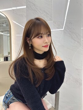 ベージュ/レイヤーカット/ハッシュカット/栄