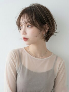ヘアーメイクパウダー 天王寺寺田町店(Hair make powder) 大人可愛い20代30代40代小顔ひし形ハンサムショート丸み前下がり