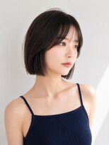 フォト 新宿三丁目(foto) 髪質改善縮毛矯正韓国風顔まわりレイヤー小顔切りっぱなしボブ
