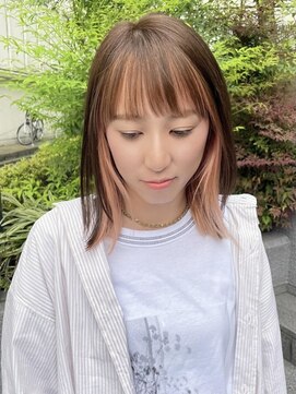 ブロンド 町田(BLONDE) フェイスフレーミングカラー結べる長さのボブシースルーバング