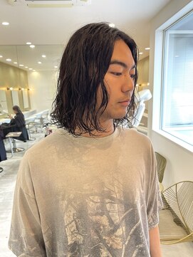 トパ タカオカ(topa takaoka) メンズミディアムボブパーマ