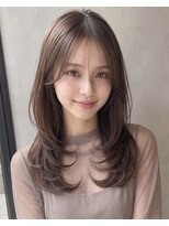 オンク 新宿(onk)&nbsp;黒髪/グレーベージュ/レイヤーロング/前髪パーマ[新宿駅]