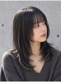 ミディアム/レイヤー/ナチュラル/ストレート/透明感_シオン