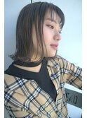 「NUDE」#大人かわいい グレージュ 切りっぱなし 外ハネボブ