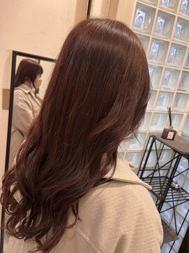 ノア ヘアメイク(Noa hair make) ピンクブラウン/セミロング/ピンクベージュ