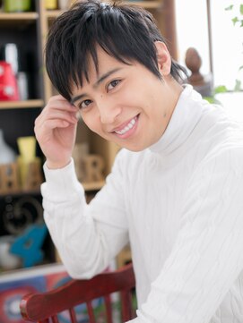 カバーヘア イヴ 戸頭店(COVER HAIR EVE) 黒髪クラウドマッシュショートで好感度c5戸頭20代30代40代