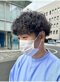 波巻きスパイラルパーママッシュショート無造作パーマ刈り上げ