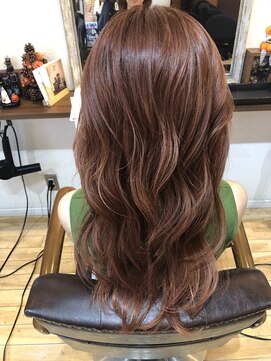 リアン(Lien) オレンジレッド×レイヤーカット