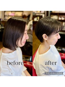 アクティフ(actif) お客様のリアルなショートヘアスタイル 50代【名古屋駅actif】