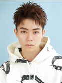爽やかツーブロック　スパイキーショート