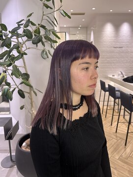 ステア ケース(stair case) ラベンダーグレージュ韓国風透明感カラー髪質改善トリートメント