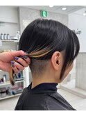 ツーブロックボブ刈り上げ女子メンズライクボーイッシュ