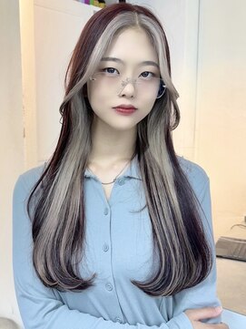 ミーム 原宿 表参道(meme) ”韓国風フェイスフレーミングホワイトベージュ