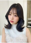 くびれミディアムスタイル シアーグレージュ